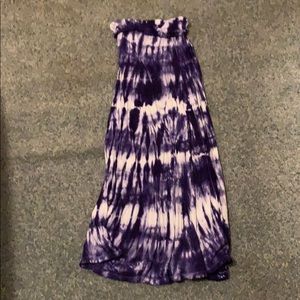 Purple and white tie dye skirt
